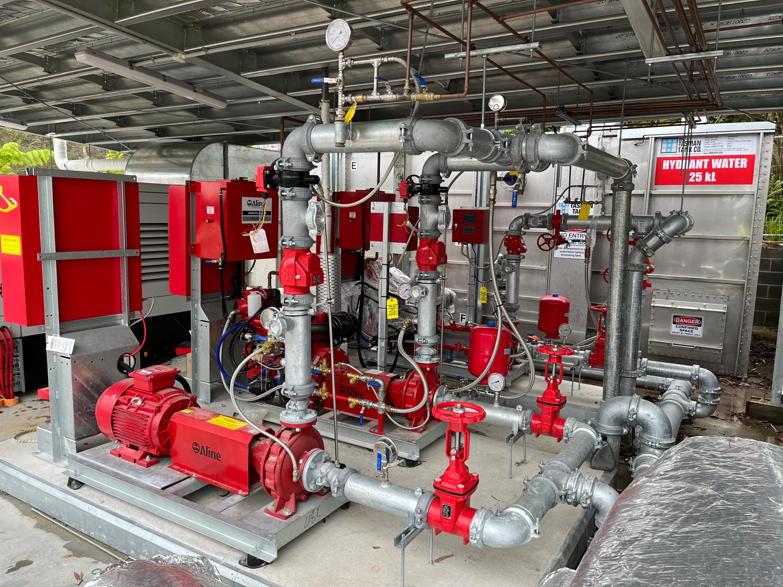 Pressurised hydrant works