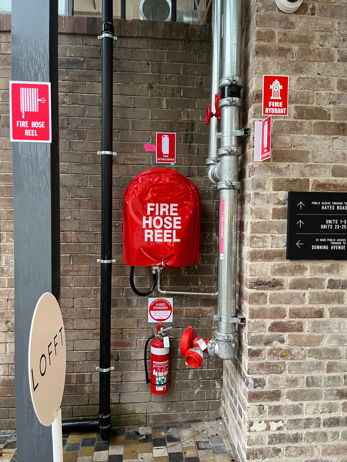 Fire Hose Reel and Hydrant landing valve installations